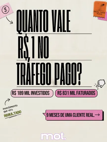 Quanto vale R$ 1 no tráfego pago?